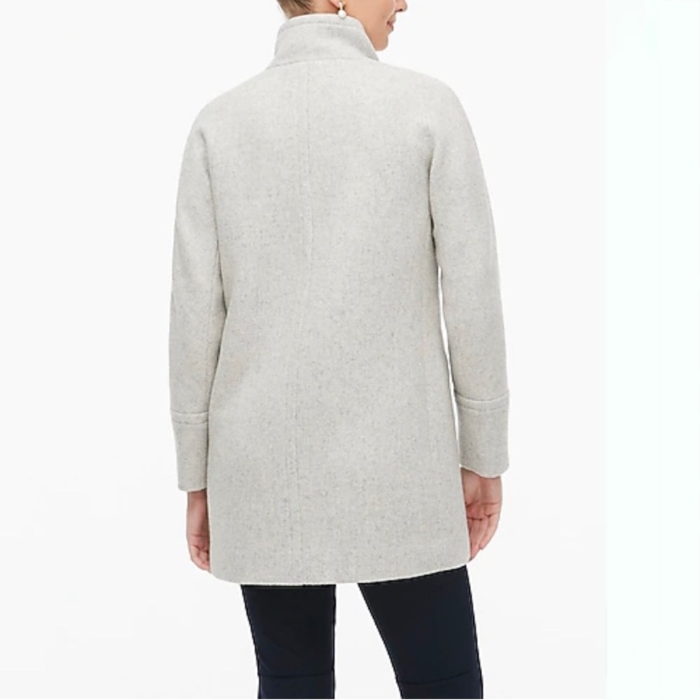 ๐ NEW J. Crew City Winter Wool Jacket Coat Grey Size 4 - Picture 3 of 9
